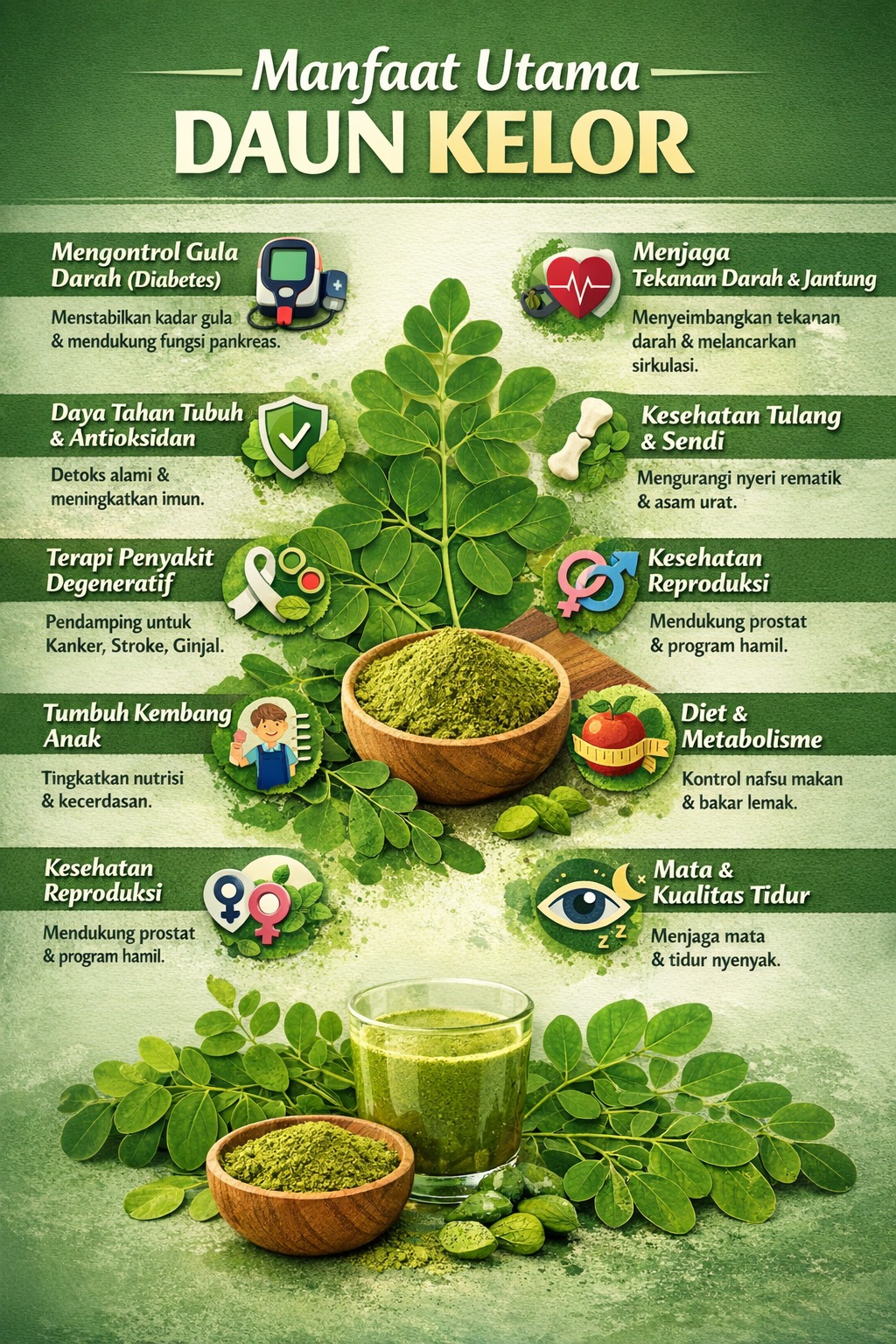 Poster Manfaat Daun Kelor